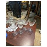 A four set of wine glasses