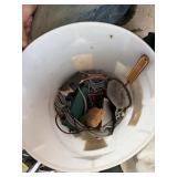 5 gallon bucket lot of miscellaneous items