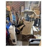 Two foldable lawn chairs