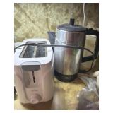 Toaster and coffee pot