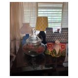 Decore lot the two lamps are perfume bottles