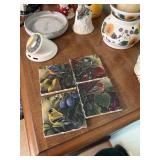 A bird candle coaster