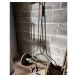Antique push lawnmower