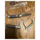 Three antique knives