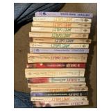 A box of books, romance novels