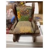 A chair for sewing with places to put your s