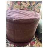 Maroon ottoman