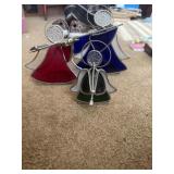 These vintage stained glass angel figurines,