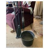 Fireplace toolset and bucket