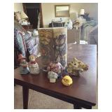 Vintage candles with decor