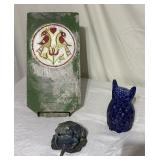 Pennsylvania Dutch Slate / Bronze Frog / Owl