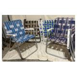 6 Woven Folding Chairs (Aluminum)