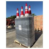 250 UNUSED/NEW REFLECTIVE SAFETY TRAFFIC CONES, APPROX. 27' TALL