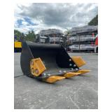 UNUSED MINI BUCKET WITH TEETH ATTACHMENT FOR MINI EXCAVATOR, APPROX 15in