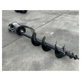 UNUSED MINI AUGER DRIVE W/ AUGER FOR MINI EXCAVATOR, AUGER APPROX 8in DIA