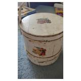 White Painted Sugar Firkin Bucket