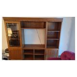 2 pc Entertainment Center/Column Bookcase