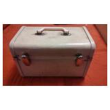Vintage Train Case / Cosmetic Suitcase