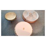 Kitchen Lot-Cake Plate, Chip/Dip Set, Bowl in...