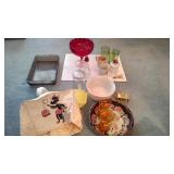 Mixed Lot-Toaster Cover, Glass Cutting Board, More