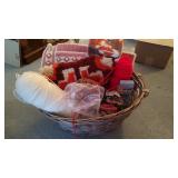 Large Basket of Yarn & Craft Items