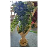 Large Floor Urn with Floral Arrangement