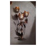 Flowers & Butterflies Freestanding Metal Decor