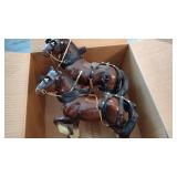 Pair of Plastic Clydesdale Horses