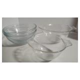 Lot of 4 Glass Mixing Bowls
