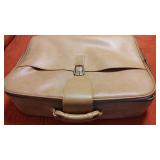Vintage Soft Side Leather Look Suitcase