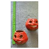 Pair of Antique Paper Mache Halloween...