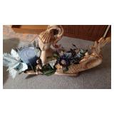MCM Haeger Pottery 22k Gold Accent Mermaid...