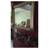 Mirror & Floral Wall Decor