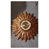 Mid Century Welby 8 Day Sunburst Wall Clock