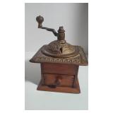 Vintage Coffee Grinder-Dovetailed Wood