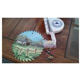 Mixed Lot-Painted Saw Blade, Advertising Rain...