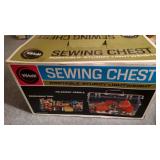Vintage Wil-Hold Plastic Sewing Chest w/Box