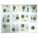1914-1938 5C 12 Pc Buffalo Nickel Lot