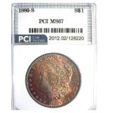 1880-S Morgan MS67 LISTS $1100