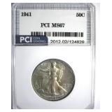 1941 Walking Liberty MS67 LISTS $650