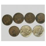 Early Dates Cents & Nickels 7pcs