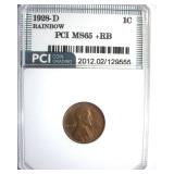 1928-D Cent MS65+ RB Rainbow LISTS $500 IN 65