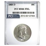 1963-D Franklin MS65 FBL LISTS $140