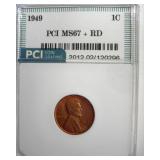 1949 Cent MS67+ RD LISTS $8500