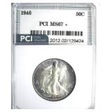 1946 Walking Liberty MS67+ LISTS $13250