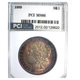1889 Morgan MS66 LISTS $1000