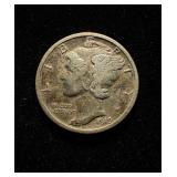 1919-D Dime AU Nice Orig