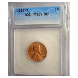 1957-D Cent ICG MS67 RD LISTS $400