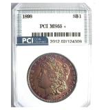 1898 Morgan PCI MS65+ Golden Purple