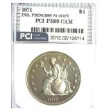 1871 Dollar PCI PR69CAM Indian Princess Ni Copy